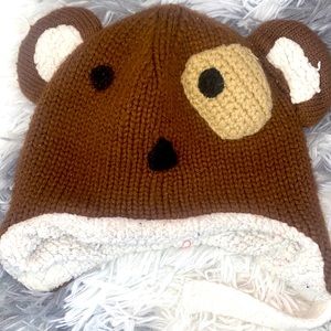 Infants Winter Beanie Hat Cute Bear Warm Knit Hat